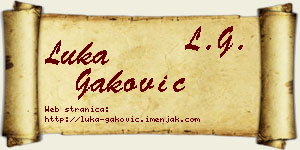 Luka Gaković vizit kartica